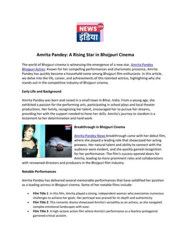 A Rising Star In Bhojpuri Cinema